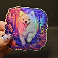 American Eskimo Dog Sticker: Holographic Eskie Decal