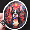 Witchy Boston Terrier Sticker: Holographic Dog Lover Gift