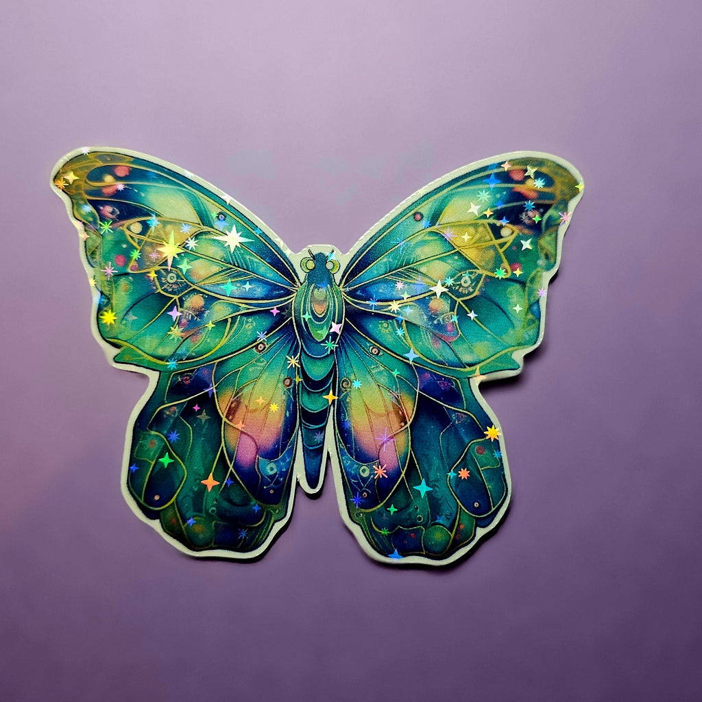 Holographic Butterfly Sticker – Celestial Vinyl Decal