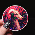 Borzoi - Familiar Witchy Gothic Holographic Dog Breed Sticker for Borzoi Lovers