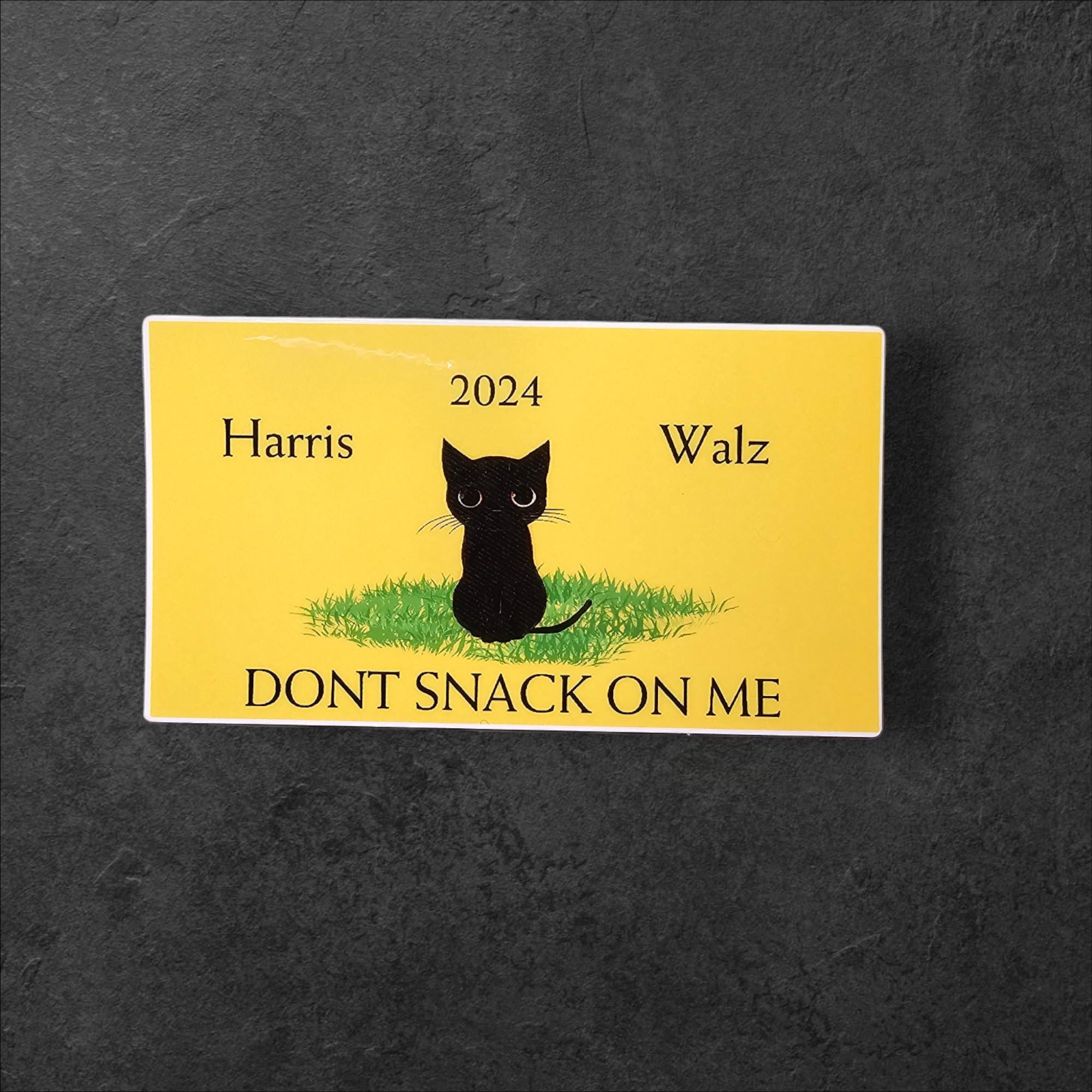 Kamala Harris Cat Sticker, Don't Snack On Me, 2024 Election