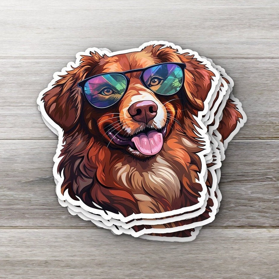 Nova Scotia Duck Tolling Retriever Sticker: Holographic Dog Decal