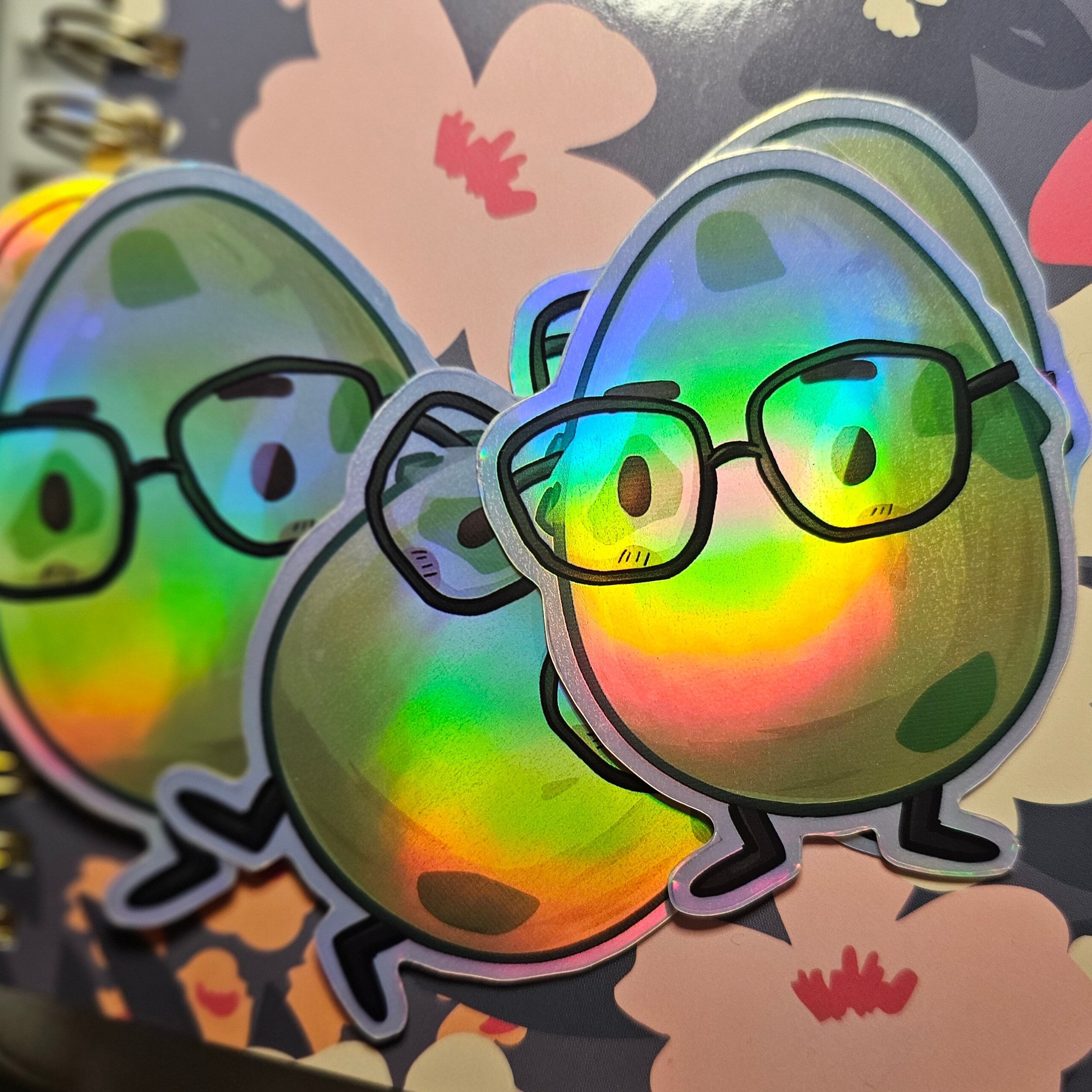QSMP Egg Sticker GEGG 3x3 in Water resistant Holographic Decal