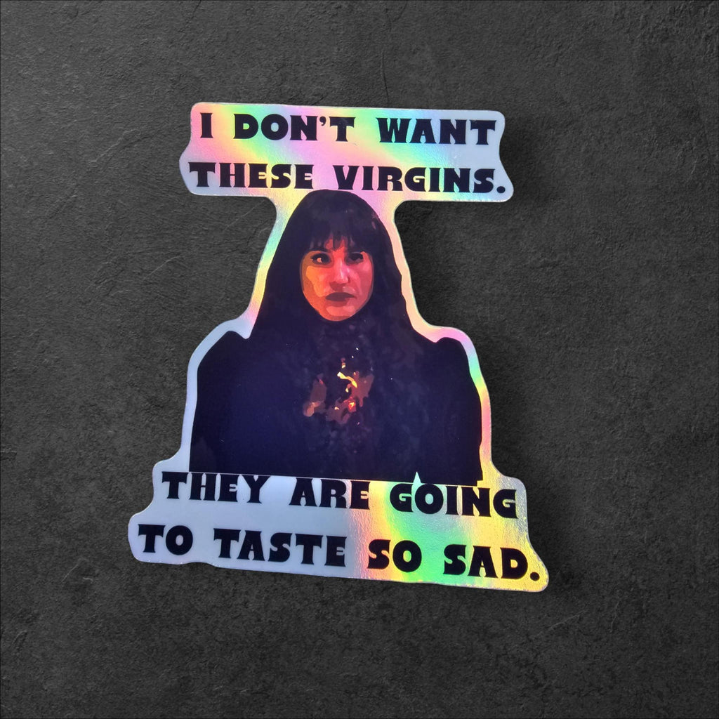 What We Do in the Shadows Vinyl Sticker  - Nadja - Virgins 3x3" water resistant