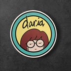Daria vinyl sticker featuring 90s Cartoon Vinyl Decal for Laptops in Holographic