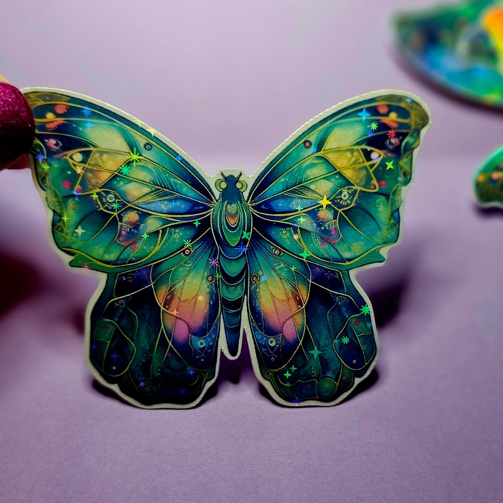 Holographic Butterfly Sticker – Celestial Vinyl Decal