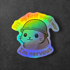 Nervous Hamster : Kawaii Warcore Meme vinyl sticker