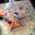 Holographic Wildflower Sticker: Clear Water-Resistant Decal (3x3")