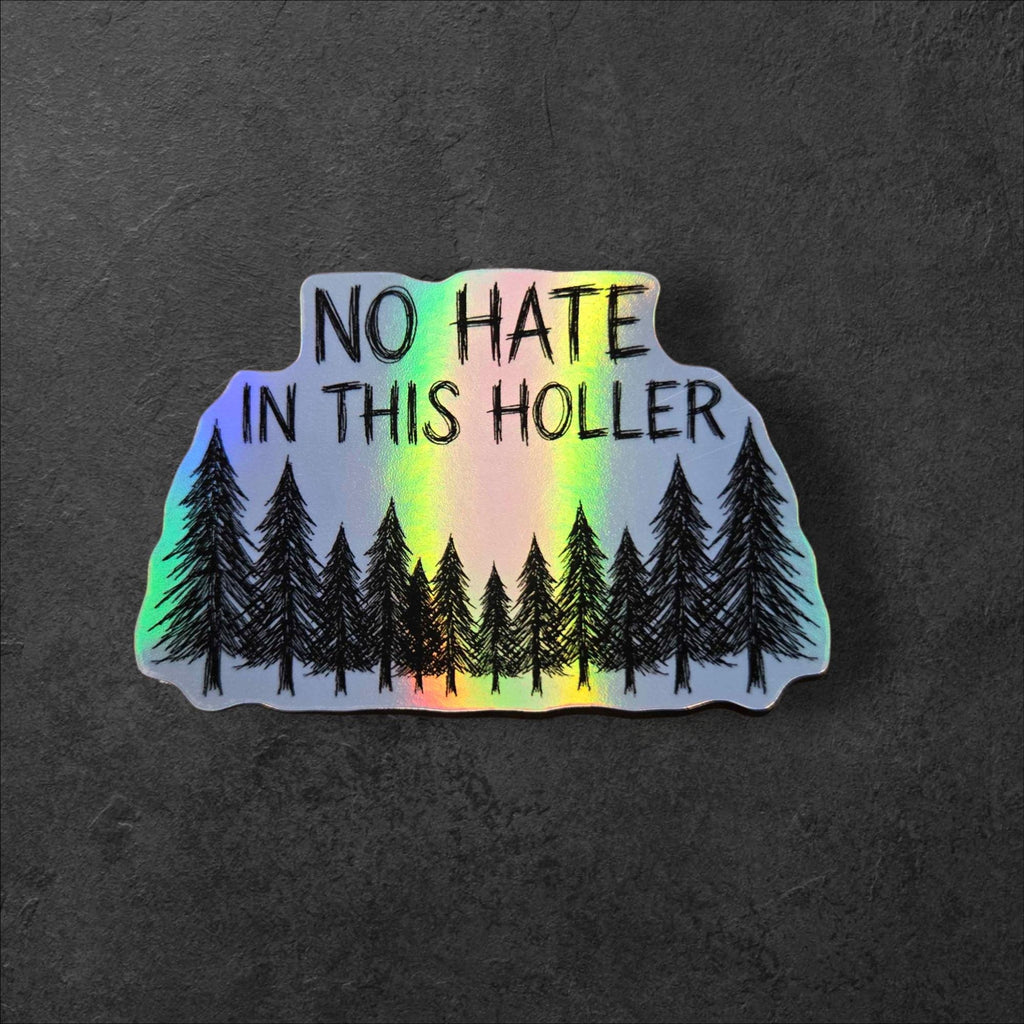 No Hate In This Holler Sticker | Appalachian Anti Hate Vinyl Decal Laptops Water Bottles