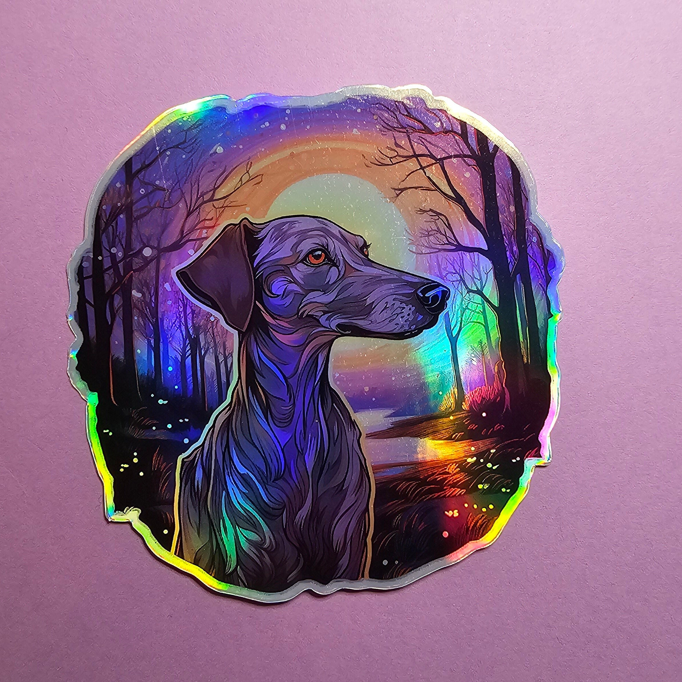 Magical Sighthound Lurcher Sticker - Water Bottle Decal for Dog Lovers