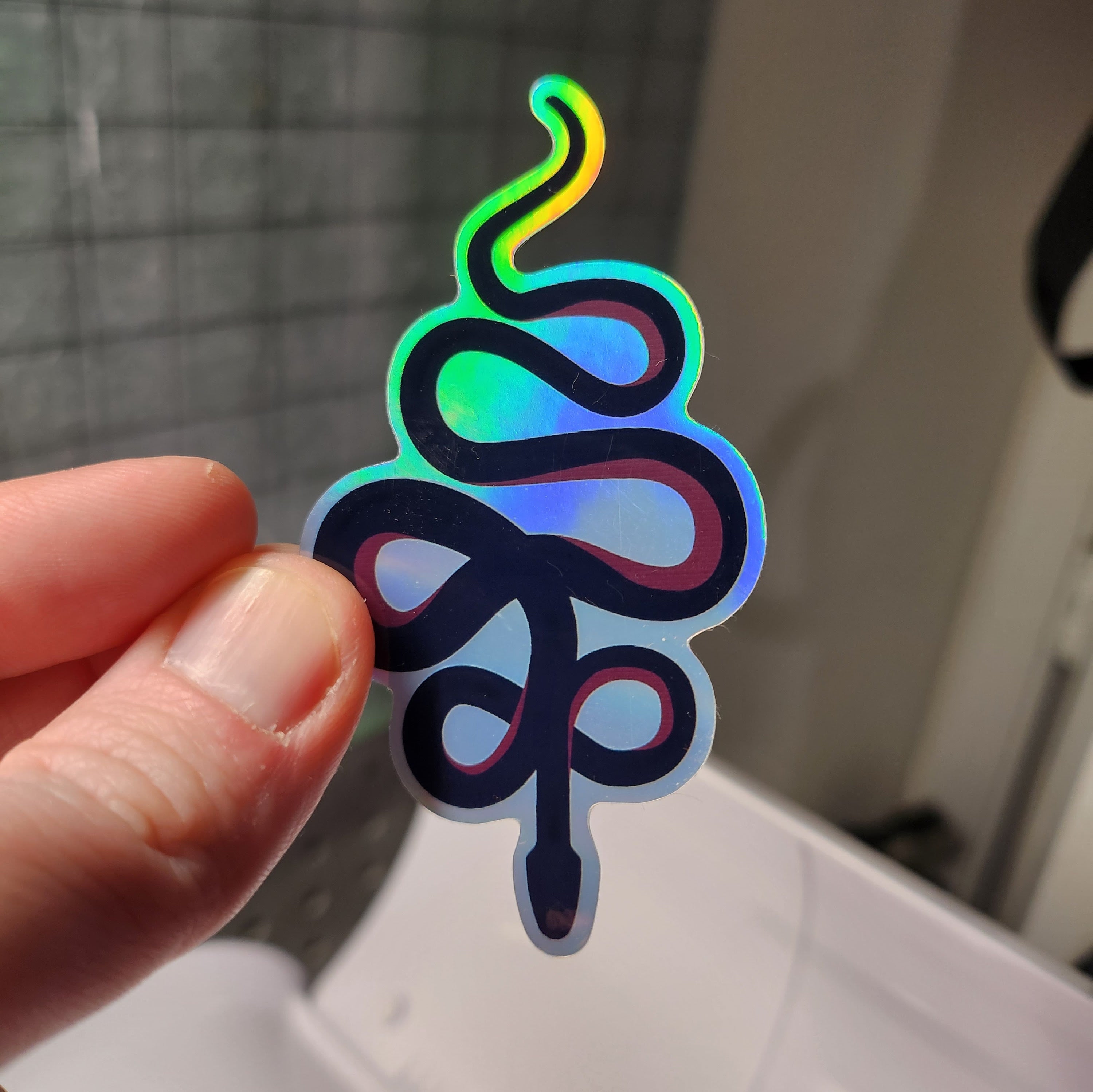 Good Omens Crowley Tattoo Sticker – Demon Snake Decal