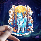 Holographic Akita vinyl sticker featuring Dog Vinyl Decal