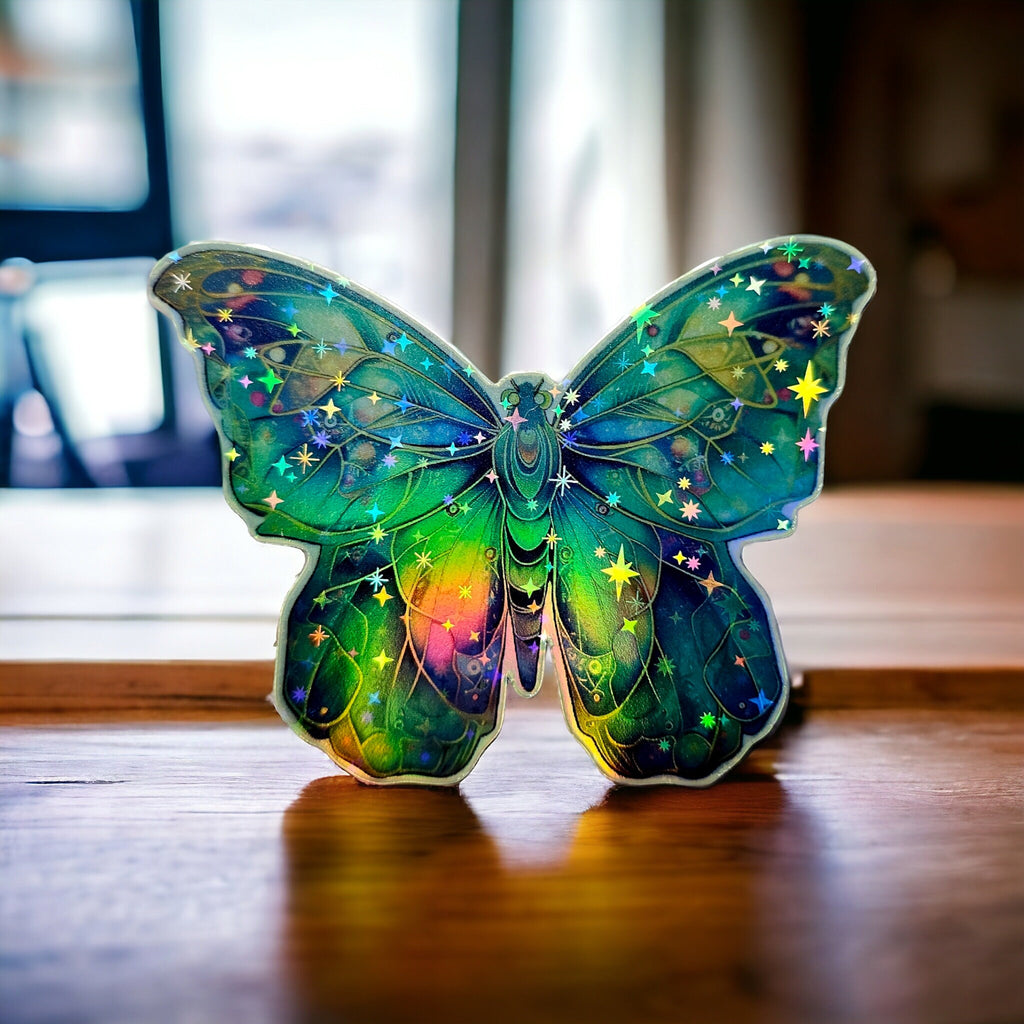 Holographic Butterfly Sticker – Celestial Vinyl Decal