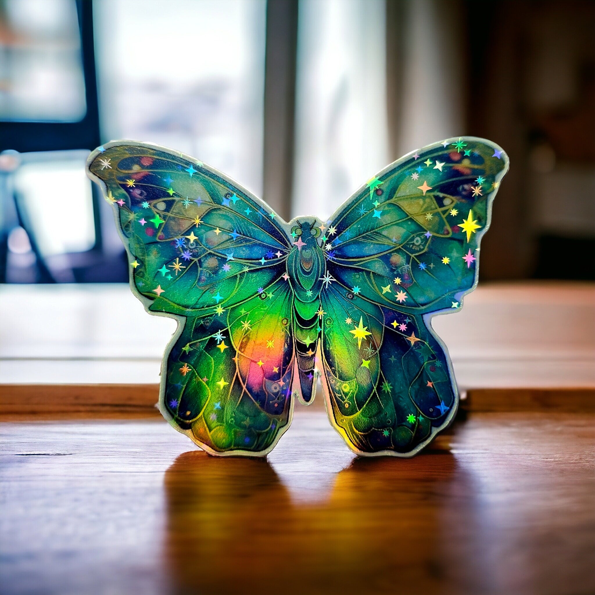 Holographic Butterfly Sticker – Celestial Vinyl Decal