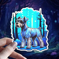 Miniature Schnauzer Sticker: Witchy Familiar Dog Decal - Holographic Option