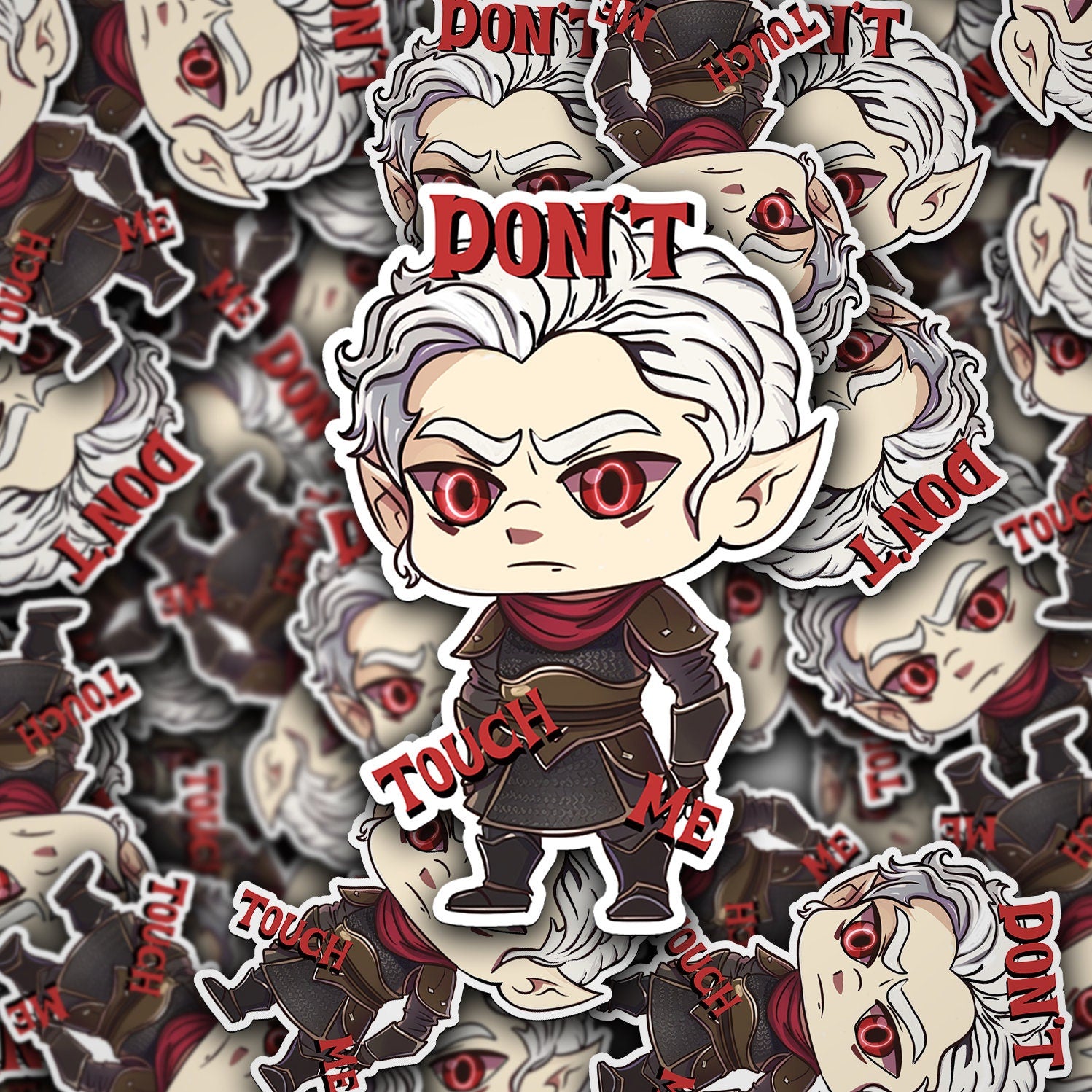 BG3 Astarion Vinyl Sticker: Don't Touch Me