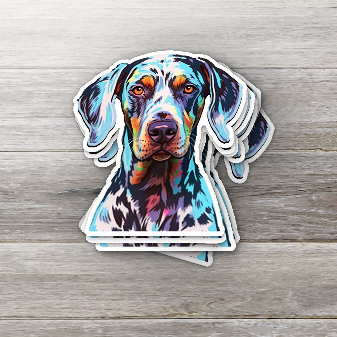 Catahoula Leopard Dog Sticker: Vivid Breed Design, Water Resistant