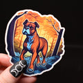 Witchy Boxer Dog Sticker, Boxer Familiar Decal, Holographic Option