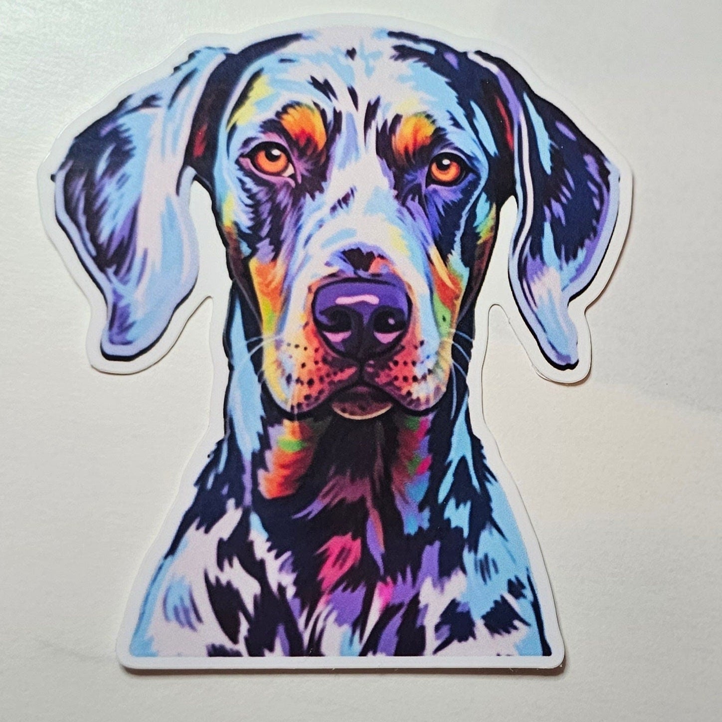 Catahoula Leopard Dog Sticker: Vivid Breed Design, Water Resistant