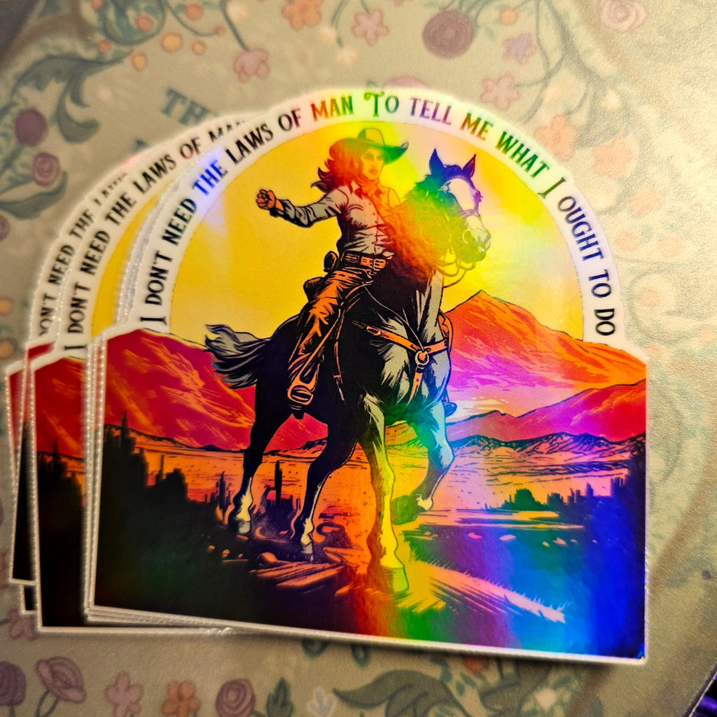 Outlaw Country Triune God Sticker: Water Resistant Country Music Decal