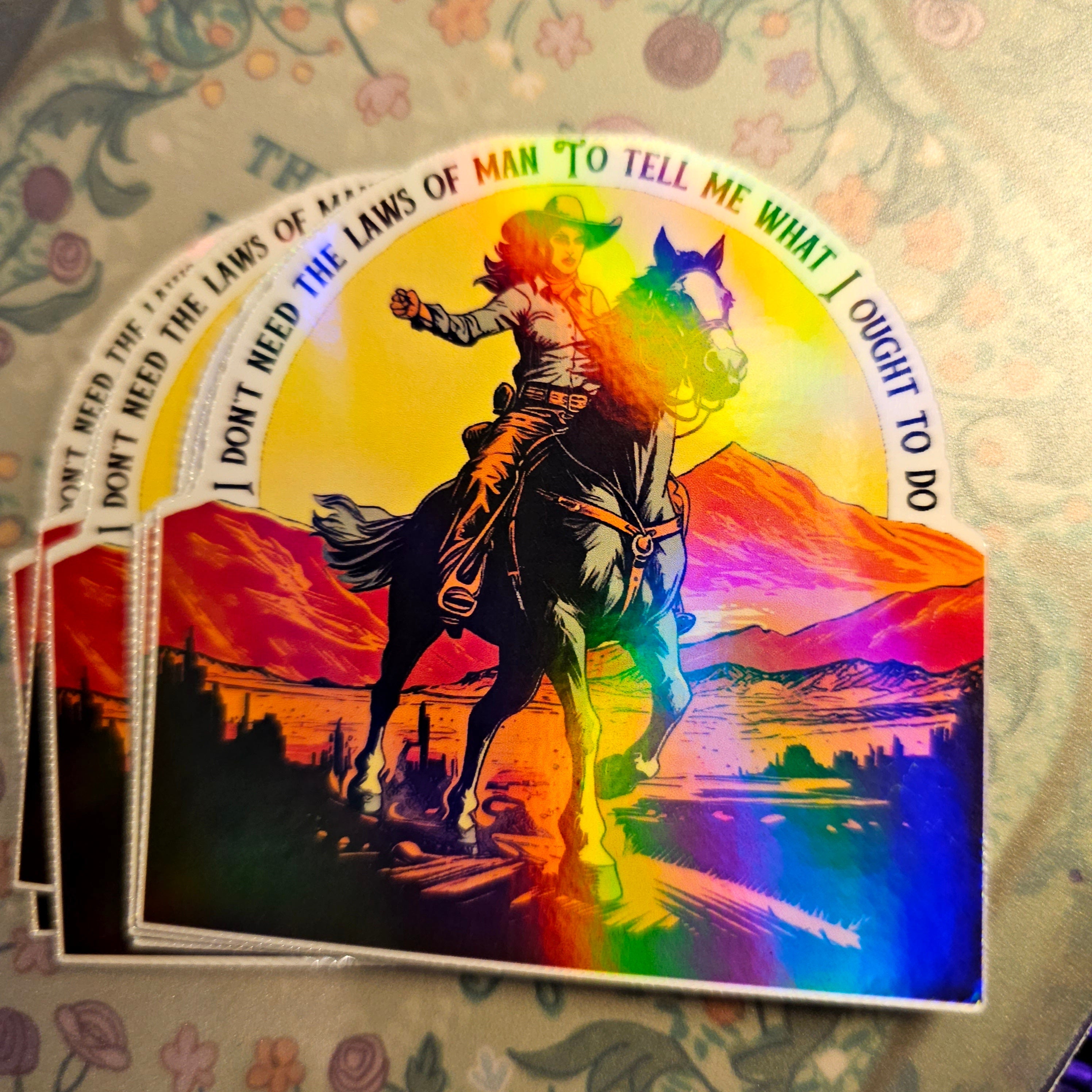 Outlaw Country Triune God Sticker: Water Resistant Country Music Decal