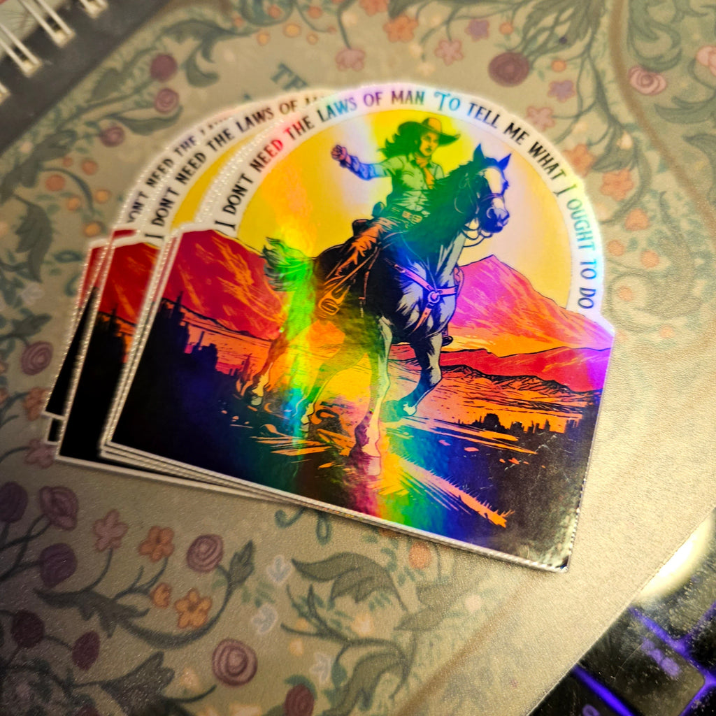 Outlaw Country Triune God Sticker: Water Resistant Country Music Decal