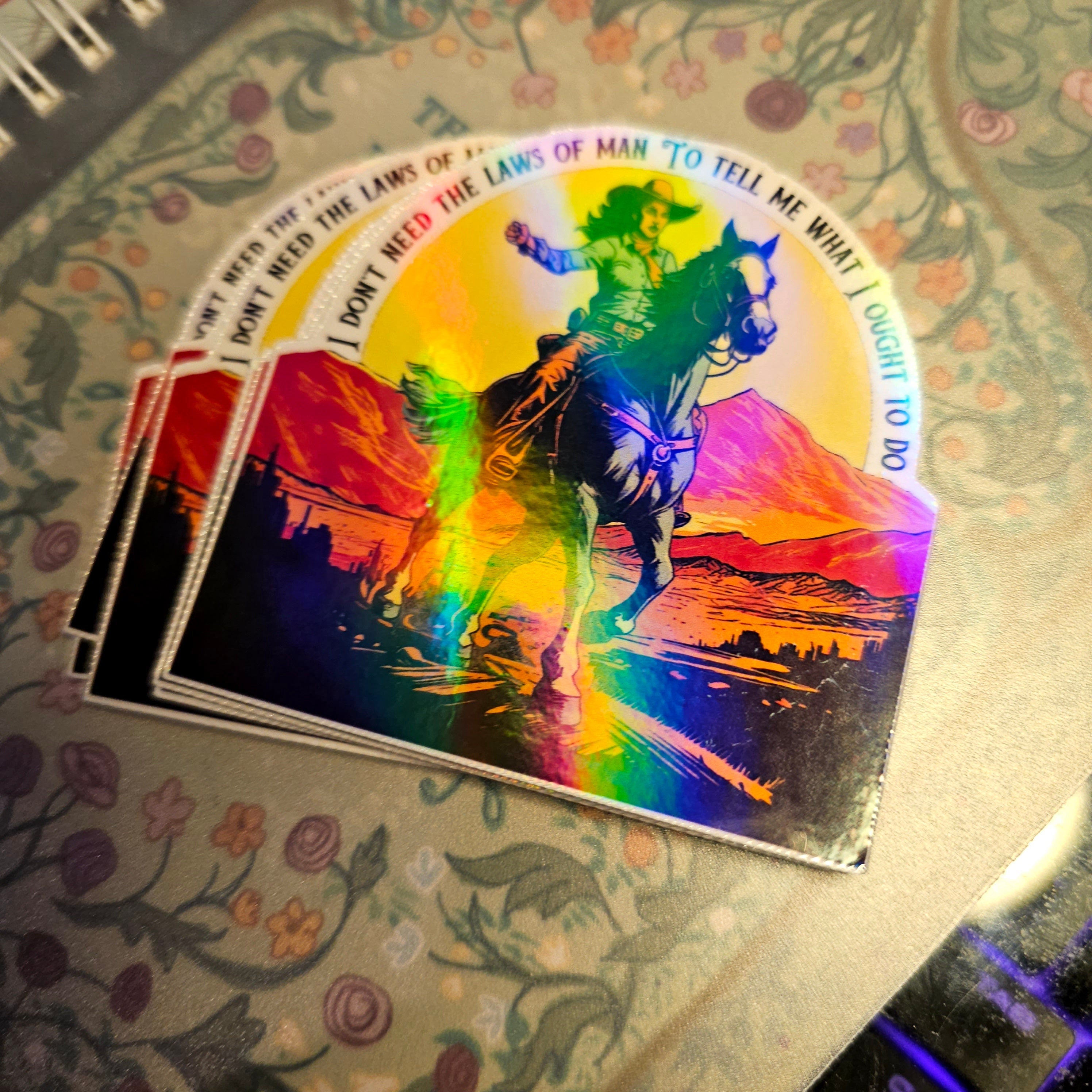 Outlaw Country Triune God Sticker: Water Resistant Country Music Decal