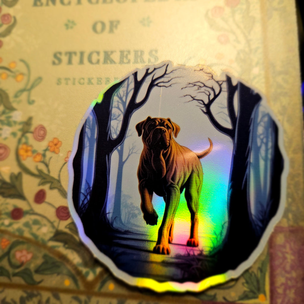 Witchy Shar-pei Dog Sticker: Familiar Decal, Dog Lover Gift (Holographic Option)