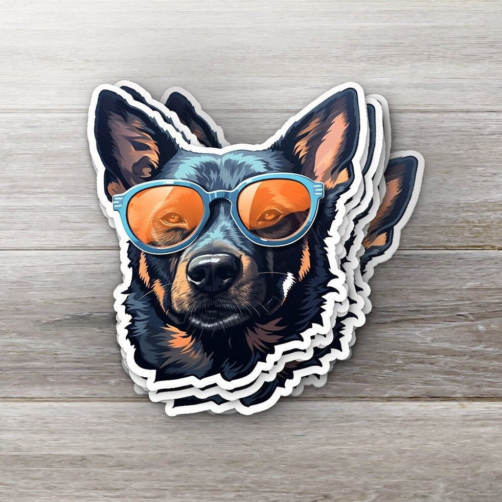 Tri Color Heeler Sticker: Australian Cattle Dog Vinyl Decal