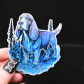 Holographic Basset Hound Sticker | Mystical Dog Vinyl Decal for Water Bottles & Laptops