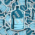 Bonk The Police : Glossy Water Jug vinyl sticker featuring Social Justice
