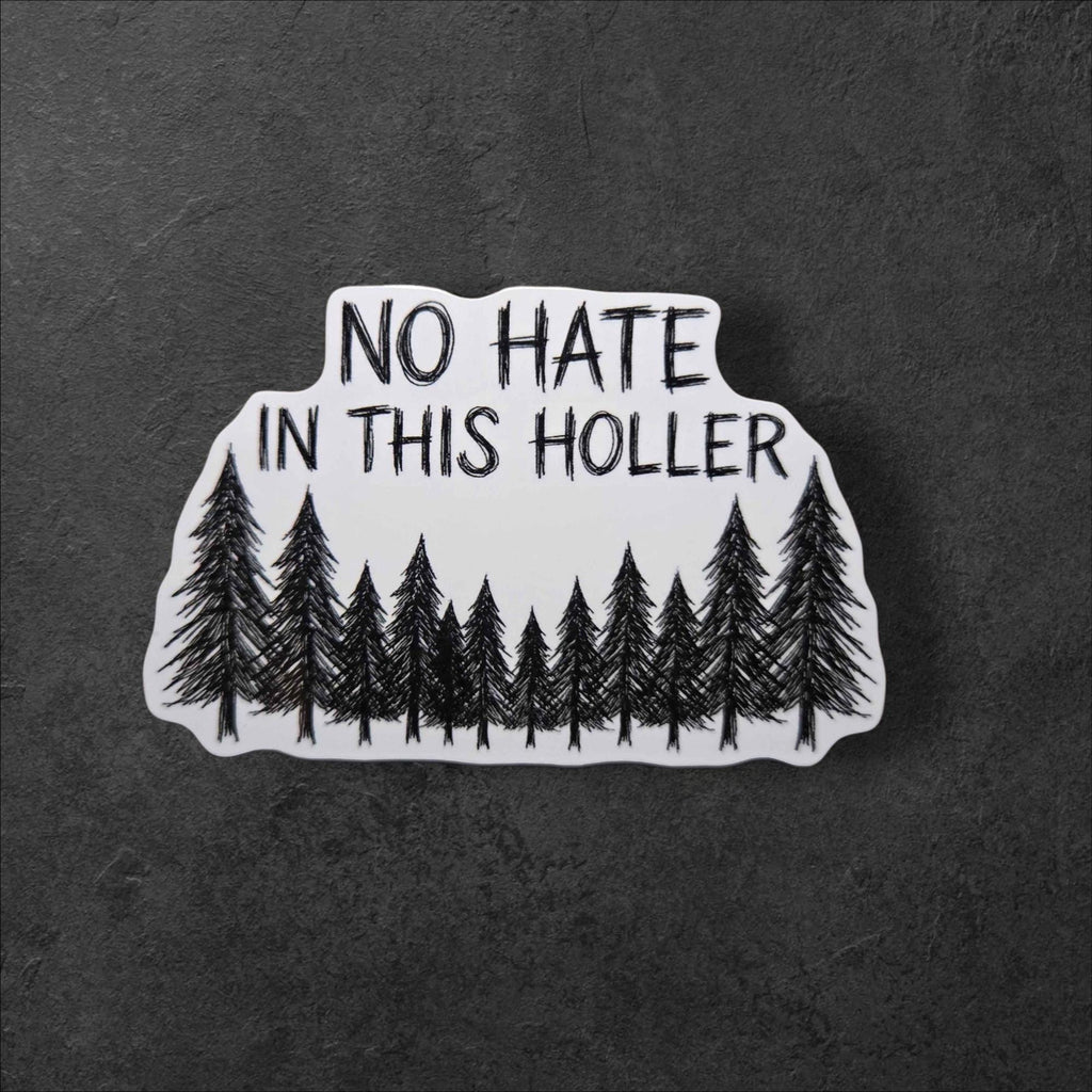 No Hate In This Holler Sticker | Appalachian Anti Hate Vinyl Decal Laptops Water Bottles