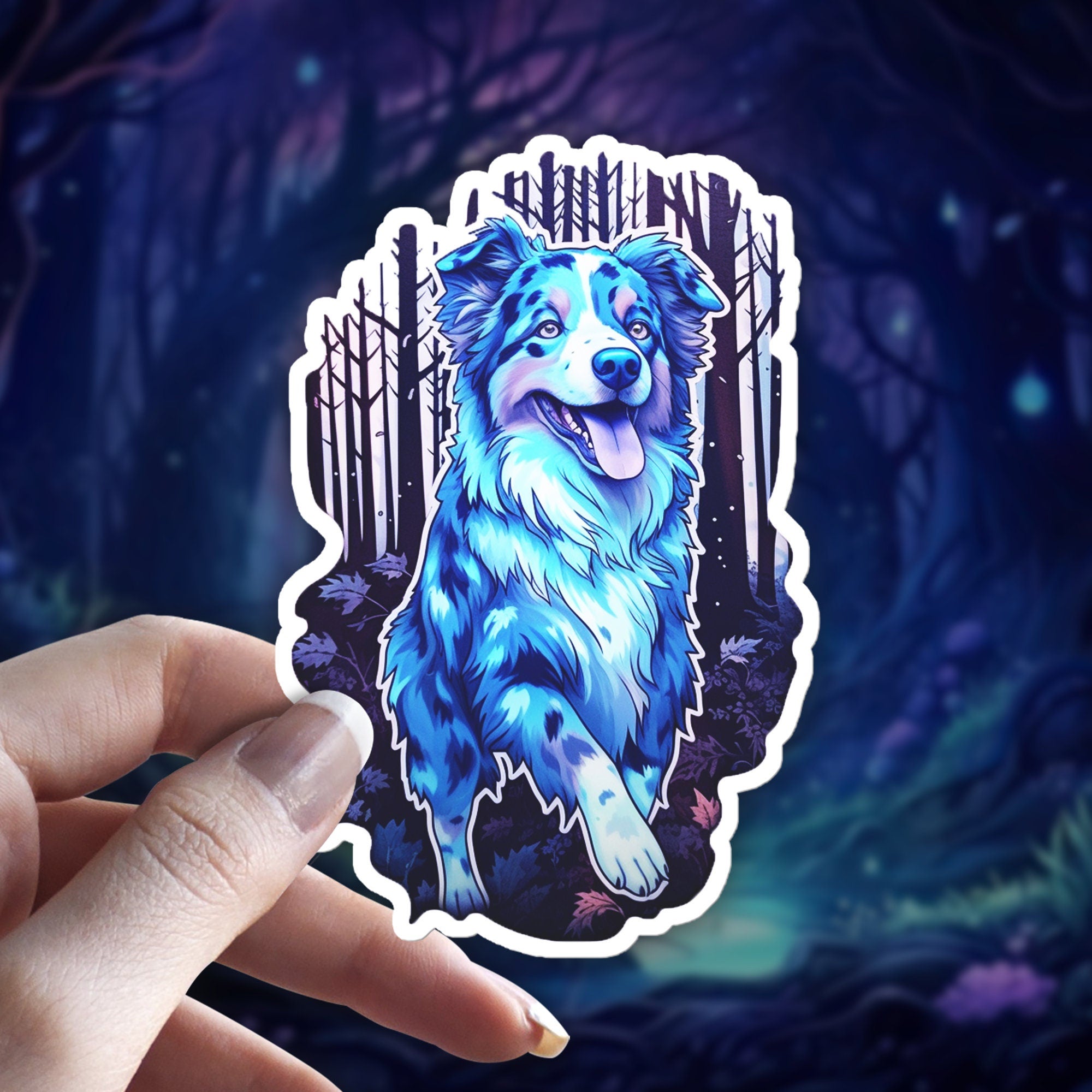 Australian Shepherd Sticker: Holographic Dog Lover Decal