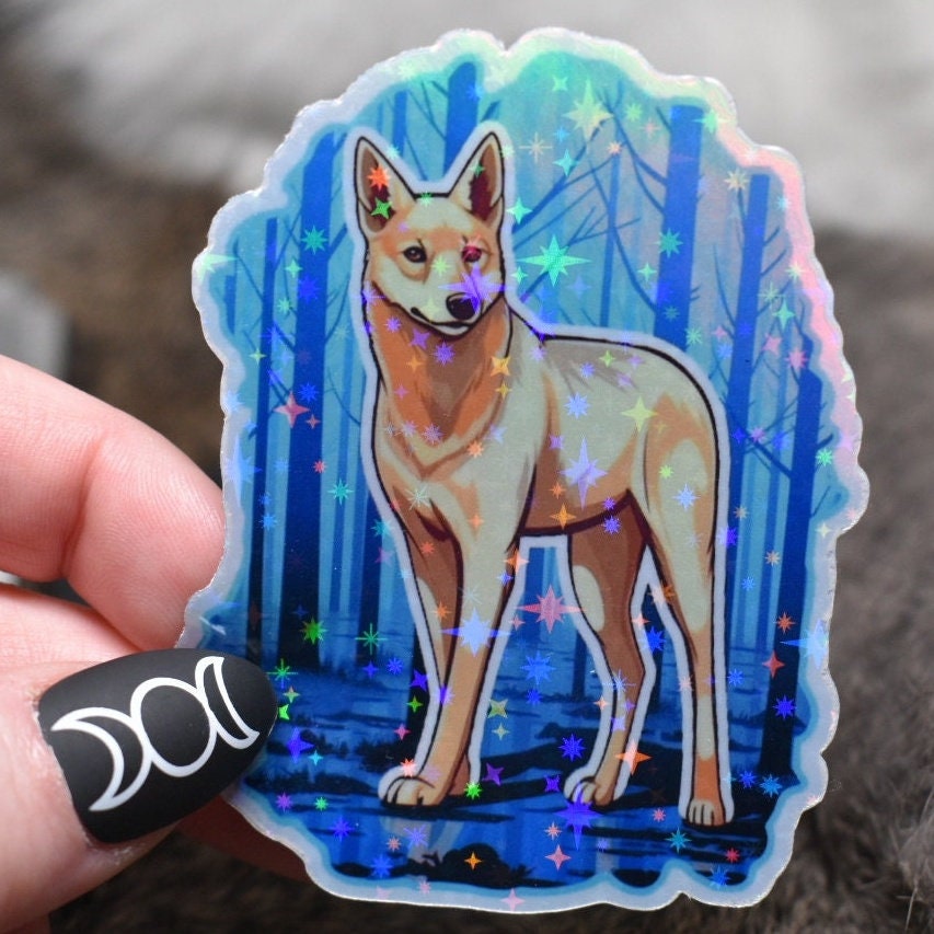 Carolina Dog Sticker – Wild Dog Vinyl Decal for Water Bottles, Laptops, and Journals