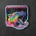 Leftist Wolf Vinyl Sticker: Bite The Hand, Political Activism