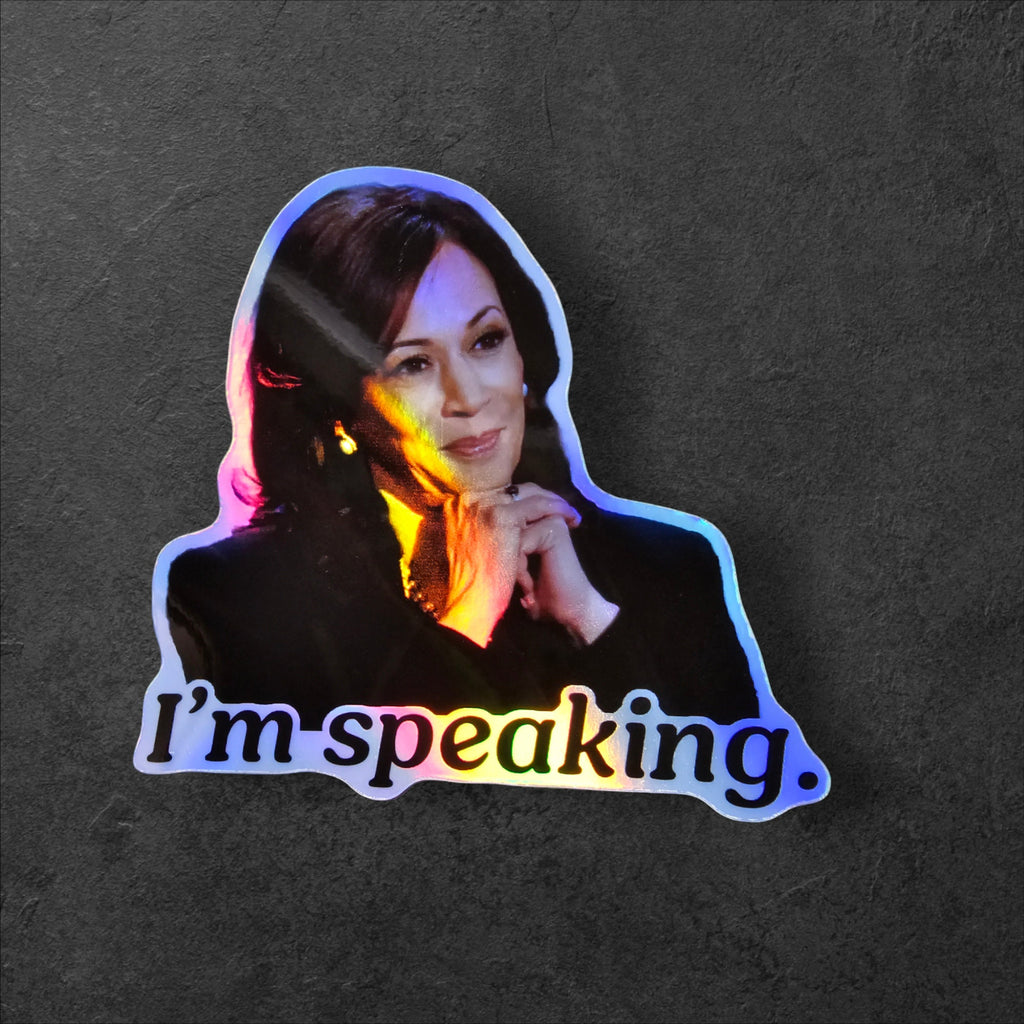 Kamala Harris "I'm Speaking" Vinyl Sticker, Feminist Empowerment