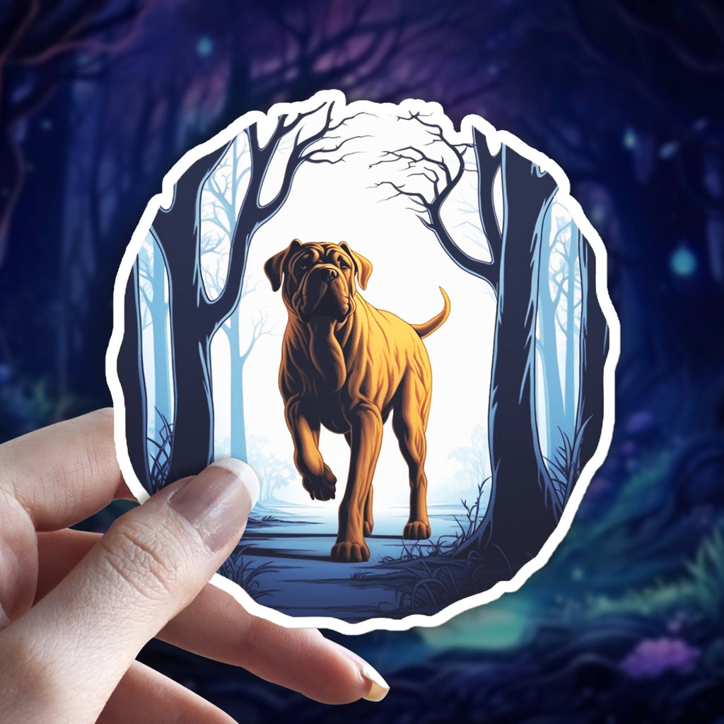 Witchy Shar-pei Dog Sticker: Familiar Decal, Dog Lover Gift (Holographic Option)