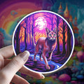 Abyssinian Cat Sticker: Witchy Familiar, Holographic Decal