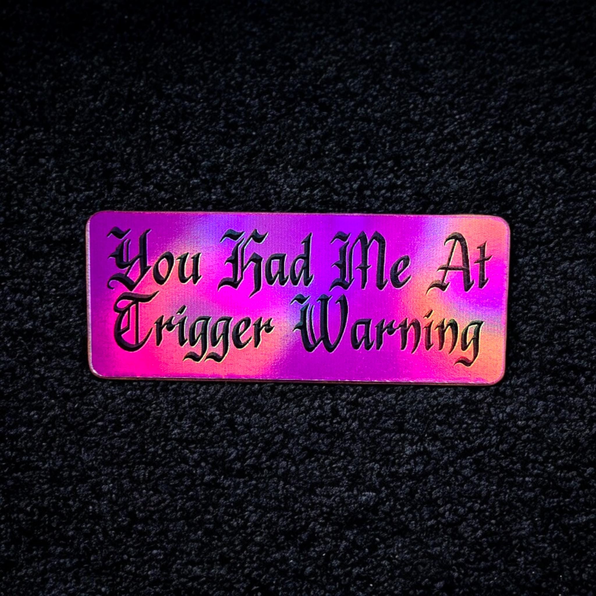 Spicy Book Decal, You Had Me at Trigger Warning, Dark Romance Reader Gift