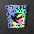 Hot Girls Go To Therapy vinyl sticker