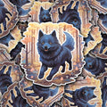 Witchy Schipperke Dog Sticker - Witchy Familiar Decal 3x3