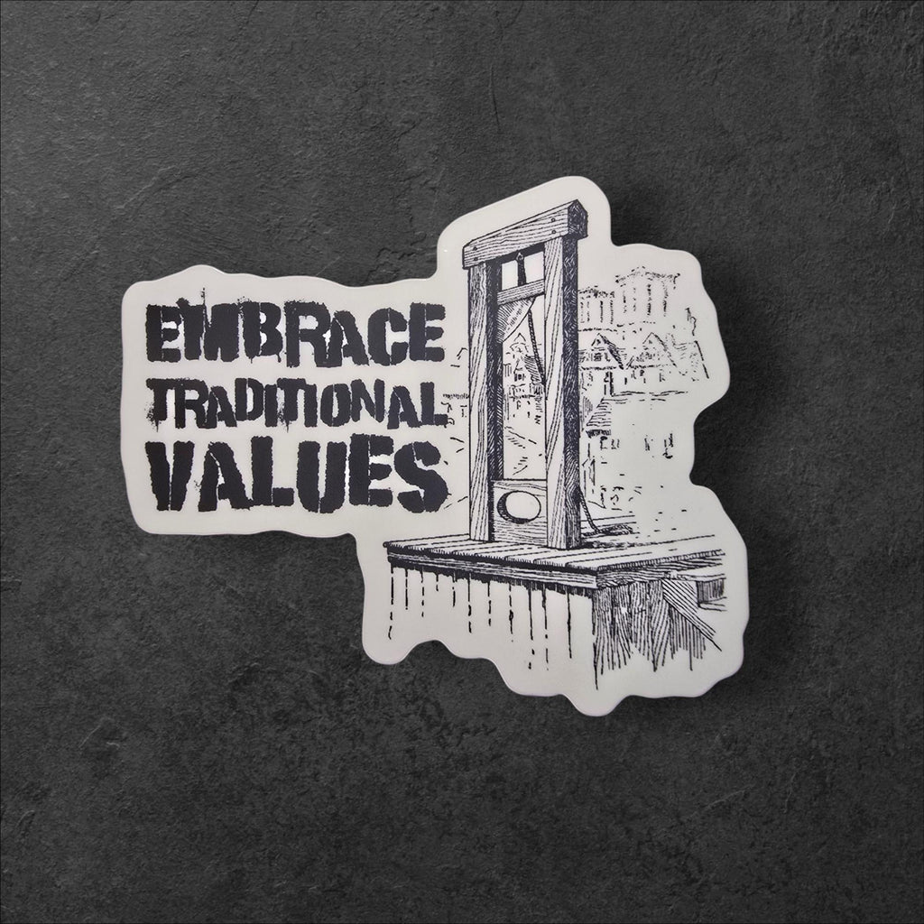 Leftist Guillotine Vinyl Sticker: Progressive Political Decal