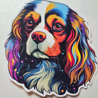 Cavalier King Charles Spaniel vinyl sticker featuring Holographic Dog Lover Vinyl Decal