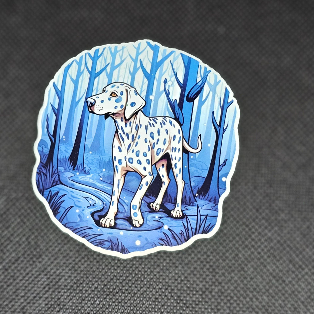 Mystical Dalmatian Sticker | Fantasy Dog Vinyl Decal for Water Bottles & Laptops