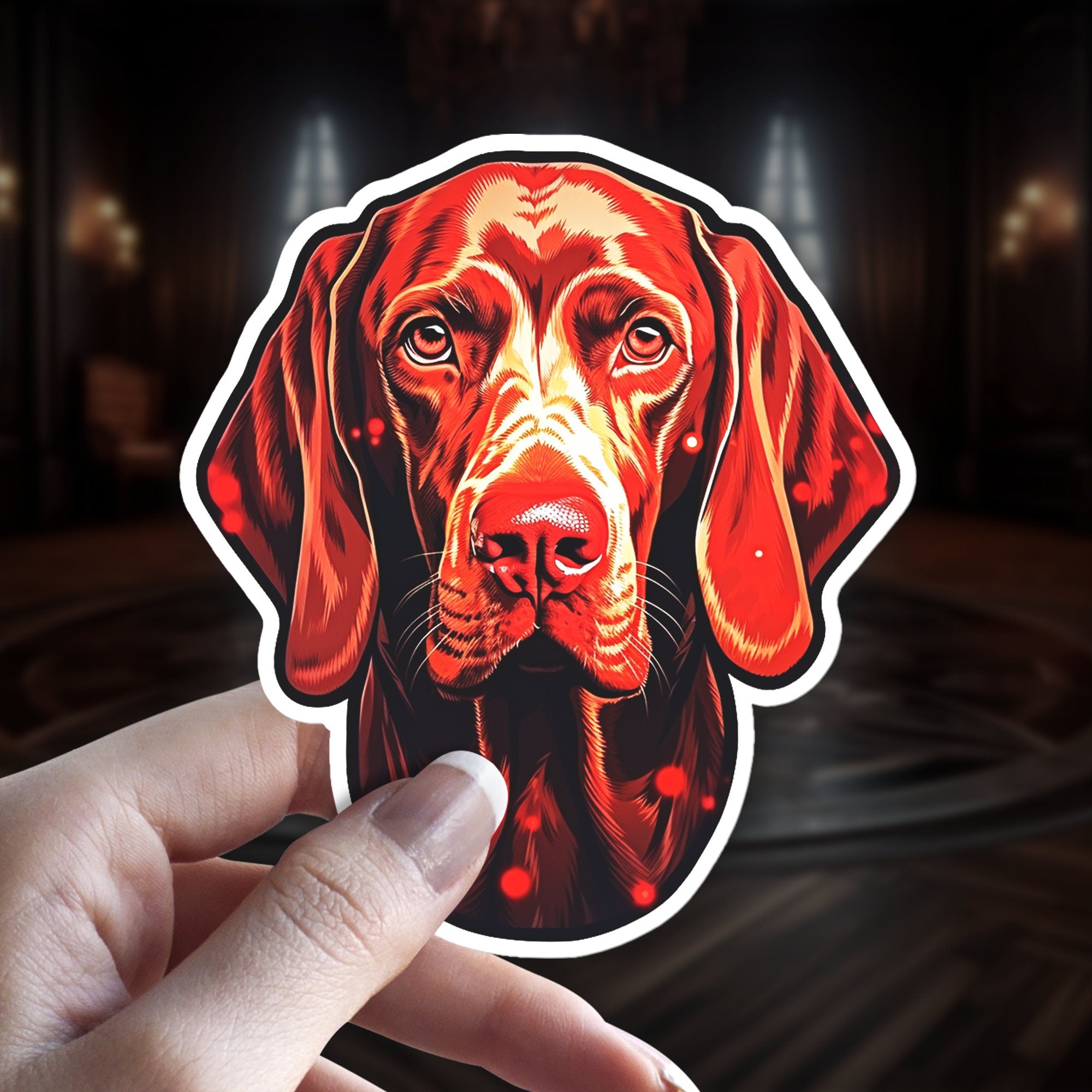 Witchy Gothic Holographic Dog Breed Sticker | Bracco Italiano