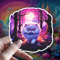 Persian Cat Familiar Holographic Sticker: Witchy Cat Lover Gift