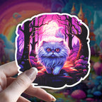 Persian Cat Familiar Holographic vinyl sticker
