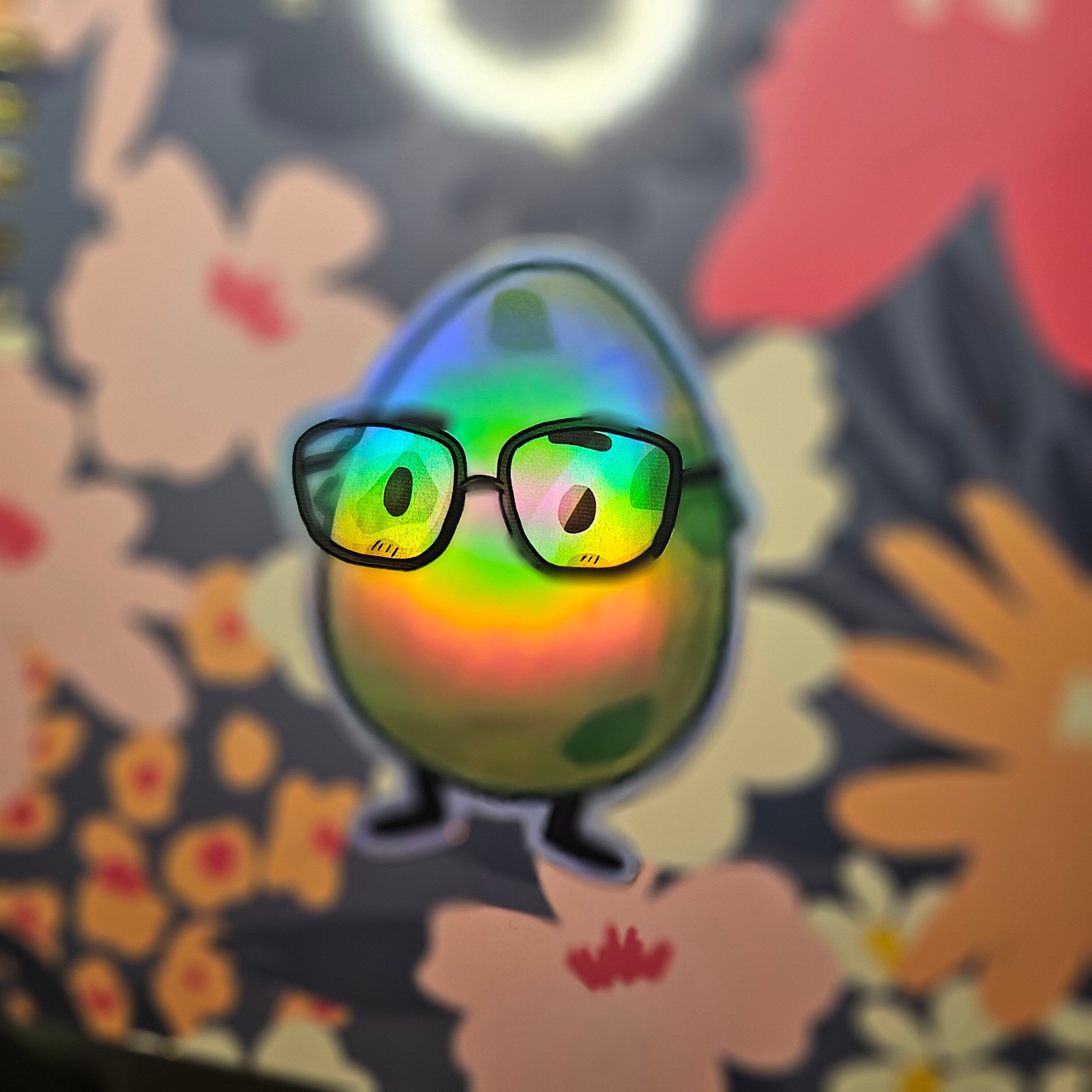 QSMP Egg Sticker GEGG 3x3 in Water resistant Holographic Decal