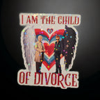 Good Omens Child of Divorce vinyl sticker featuring Aziraphale & Crowley Ineffable Husbands