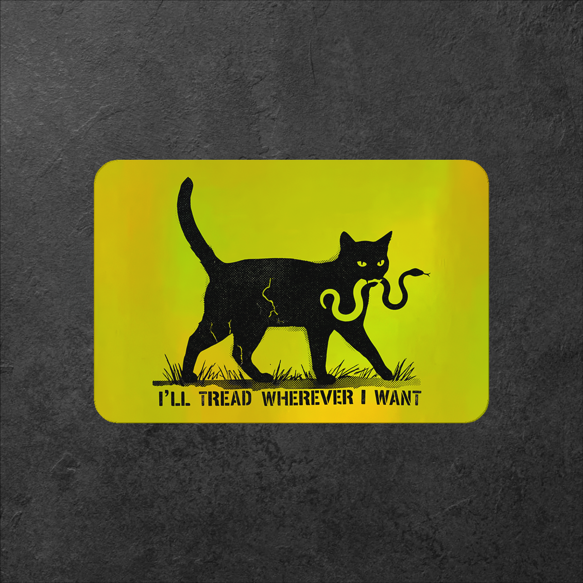 I'll Tread Wherever I Want vinyl sticker featuring Feminist Snake Sticker
